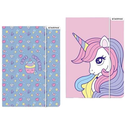 Starpak, Mappe, Karte mit Gummiband A4 Buntes Einhorn (A4, 1x) Starpak, Mappe, Karte mit Gummiband A4 Buntes Einhorn (A4, 1x)