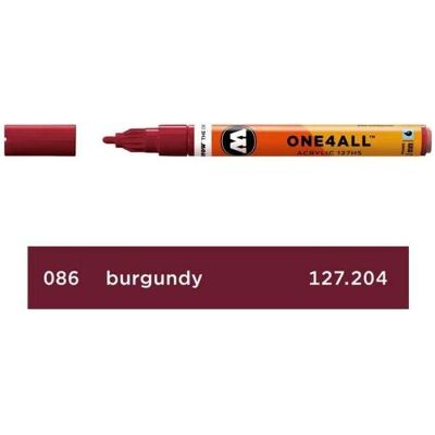 Molotow, Marker, Filzstift One4all 127HS burgundy 086, Rundsze (1x) Molotow, Marker, Filzstift One4all 127HS burgundy 086, Rundsze (1x)