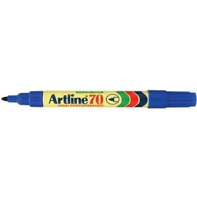 Marker, Artline 70N Permanentmarker Mittel Rundspitze 1,5 mm Blau Refillable (12x) Marker, Artline 70N Permanentmarker Mittel Rundspitze 1,5 mm Blau Refillable (12x)