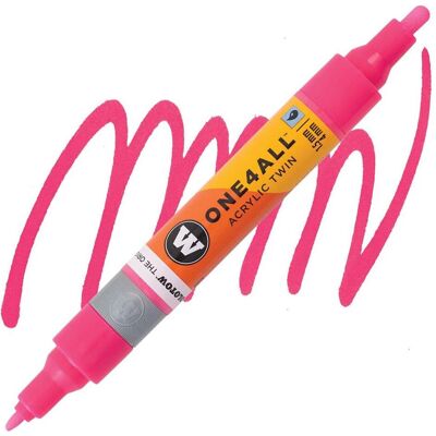 Molotow, Marker, Marqueur pour Maquettes - One4All Twin - Acrylique Rose Fluo Phospho. - 1,5/4mm - -217 - 15 cm (1x) Molotow, Marker, Marqueur pour Maquettes - One4All Twin - Acrylique Rose Fluo Phospho. - 1,5/4mm - -217 - 15 cm (1x)