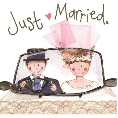Teka, Grusskarte + Briefpapier, Hochzeitskarte S89 Just Married Auto Teka, Grusskarte + Briefpapier, Hochzeitskarte S89 Just Married Auto