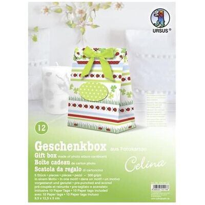 Magni, Geschenkverpackung, Ursus 5150012 - Geschenkbox Celina, Glücksmotive, 5 Stück, aus Fotokarton 300 g/qm, beidseitig bedru (5x) Magni, Geschenkverpackung, Ursus 5150012 - Geschenkbox Celina, Glücksmotive, 5 Stück, aus Fotokarton 300 g/qm, beidseitig bedru (5x)
