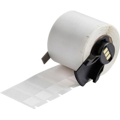 Brady, Etikettenrolle, M6-29-417, Selbstlaminierendes Vinyl, Weiss/Transparent, matt, 12.70 x 12.70 (38.10) mm, perm (46.02 mm) Brady, Etikettenrolle, M6-29-417, Selbstlaminierendes Vinyl, Weiss/Transparent, matt, 12.70 x 12.70 (38.10) mm, perm (46.02 mm)