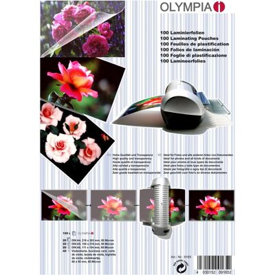 Olympia Laminierfolie, Laminierfolien - Set (A4, A5, A6, 100 Stk., 80 µm) Olympia Laminierfolie, Laminierfolien - Set (A4, A5, A6, 100 Stk., 80 µm)