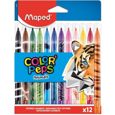 Maped, Malstifte, Fasermaler COLOR'PEPS Animals, 12er Kartonetui (12x) Maped, Malstifte, Fasermaler COLOR'PEPS Animals, 12er Kartonetui (12x)