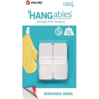 Velcro Weiße Selbstklebende Haken - 450G Set mit 2 Velcro Weiße Selbstklebende Haken - 450G Set mit 2
