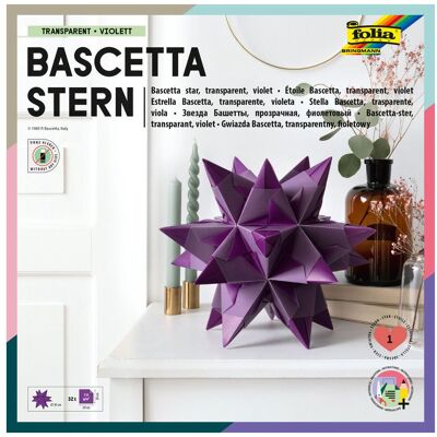 Folia, Stempel, Faltbl„tter Bascetta-Stern, violett-transparent Folia, Stempel, Faltbl„tter Bascetta-Stern, violett-transparent