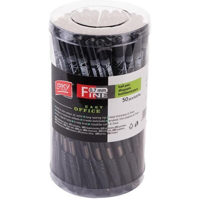 Easy, Schreibstifte, Feiner Kugelschreiber 0,7 mm schwarz (50 Stück) (50x) Easy, Schreibstifte, Feiner Kugelschreiber 0,7 mm schwarz (50 Stück) (50x)