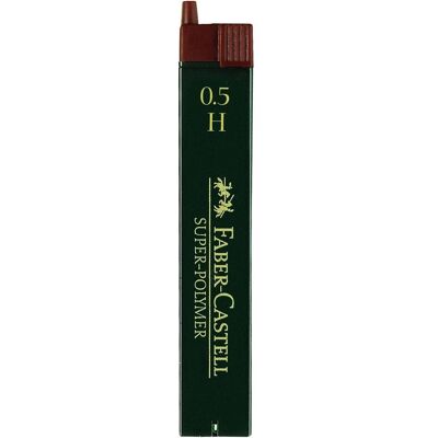 Faber-Castell, Bleistiftminen, 12 SUPER-POLYMER Bleistiftminen H 0,5 mm (12 Stk., 0.50 mm, H) Faber-Castell, Bleistiftminen, 12 SUPER-POLYMER Bleistiftminen H 0,5 mm (12 Stk., 0.50 mm, H)