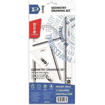 Memobe, Lineal, MamoBe PRATEL-Zeichenset mit einem 30-cm-Lineal (30 cm, Kunststoff) Memobe, Lineal, MamoBe PRATEL-Zeichenset mit einem 30-cm-Lineal (30 cm, Kunststoff)