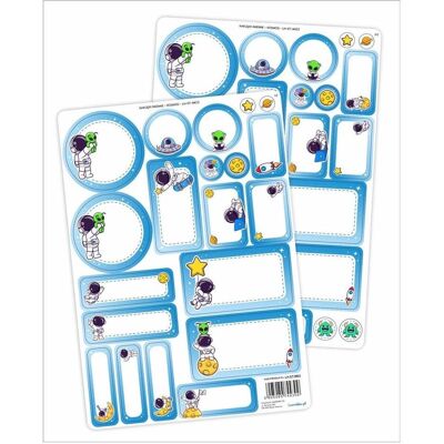LearnHow, Sticker, Namensaufkleber - Space 44 Stk (44 Sticker) LearnHow, Sticker, Namensaufkleber - Space 44 Stk (44 Sticker)