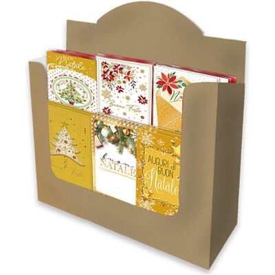 Altri, Grusskarte + Briefpapier, Biglietto con Busta Auguri di Natale Oro 1pz Assortimento (1 Stk.) Altri, Grusskarte + Briefpapier, Biglietto con Busta Auguri di Natale Oro 1pz Assortimento (1 Stk.)