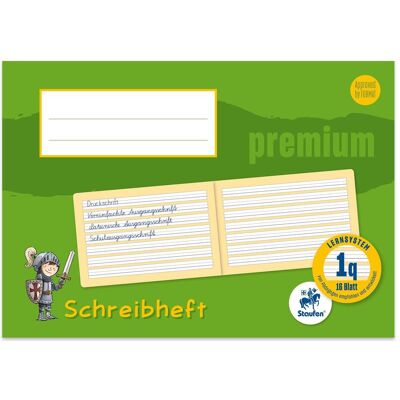 Staufen, Heft + Block, Schreiblernheft Premium Lineatur 1q liniert DIN A5 quer ohne Rand, 16 Blatt (A5, Liniert, Speziallineatur, Weicher Einband) Staufen, Heft + Block, Schreiblernheft Premium Lineatur 1q liniert DIN A5 quer ohne Rand, 16 Blatt (A5, Liniert, Speziallineatur, Weicher Einband)