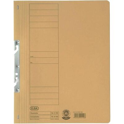Elba, Mappe, Einhakhefter aus Karton, gelb, kaufmännische Heftung voller Vorderdeckel, gepackt zu 50 Stück (A4, 50x) Elba, Mappe, Einhakhefter aus Karton, gelb, kaufmännische Heftung voller Vorderdeckel, gepackt zu 50 Stück (A4, 50x)
