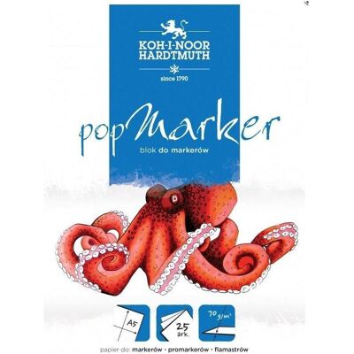 Koh-i-Noor, Heft + Block, A4-Popmarkerblock, 25 Blatt, 70 g. (A4) Koh-i-Noor, Heft + Block, A4-Popmarkerblock, 25 Blatt, 70 g. (A4)