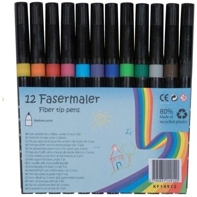 Q-Connect, Malstifte, Faserschreiber 12 Farben (12x) Q-Connect, Malstifte, Faserschreiber 12 Farben (12x)