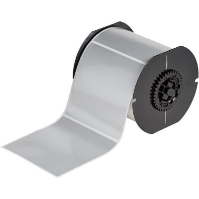 Brady, Etikettenrolle, B33 Series glänzende Etiketten aus metallisiertem Polyester mit 0,7 mil Klebstoff (106.68 mm) Brady, Etikettenrolle, B33 Series glänzende Etiketten aus metallisiertem Polyester mit 0,7 mil Klebstoff (106.68 mm)