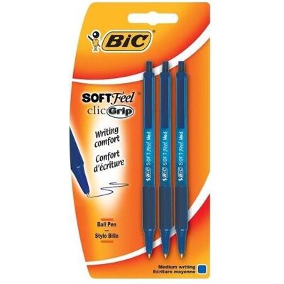 Bic, Schreibstifte, Kugelschreiber Soft Feel blau 8373962 (3x) Bic, Schreibstifte, Kugelschreiber Soft Feel blau 8373962 (3x)
