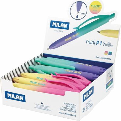 Milan, Schreibstifte, P1 Mini Sunset Blue Kugelschreiber (24 Stück) MAILAND (24x) Milan, Schreibstifte, P1 Mini Sunset Blue Kugelschreiber (24 Stück) MAILAND (24x)