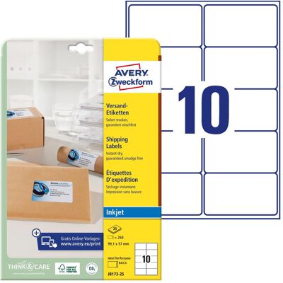 Avery Etiketten, Schnell trocknen J8173 Avery Etiketten, Schnell trocknen J8173