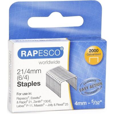 Rapesco Büroklammer, 21/4mm verzinkte Heftklammern (2.000 Stück) (2000x) Rapesco Büroklammer, 21/4mm verzinkte Heftklammern (2.000 Stück) (2000x)