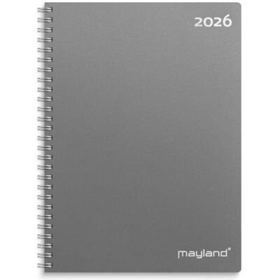 Mayland-Burde, Agenda, A5 ugekalender hjformat mrkegr PP-plast 2026 (A5, 1 Woche / 2 Seiten) Mayland-Burde, Agenda, A5 ugekalender hjformat mrkegr PP-plast 2026 (A5, 1 Woche / 2 Seiten)