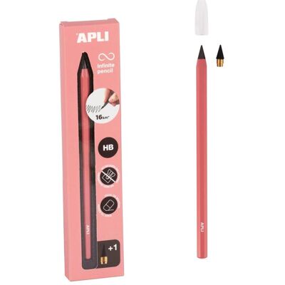 Apli, Bleistift, Infinity pencil Coral pink (HB, 1x) Apli, Bleistift, Infinity pencil Coral pink (HB, 1x)