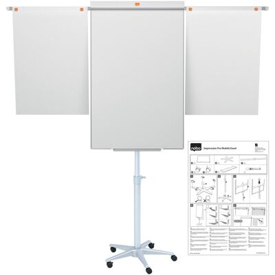 Nobo, Präsentationstafel, Impression Pro - mobiles Flipchart aus Stahl (100 x 70 cm) Nobo, Präsentationstafel, Impression Pro - mobiles Flipchart aus Stahl (100 x 70 cm)