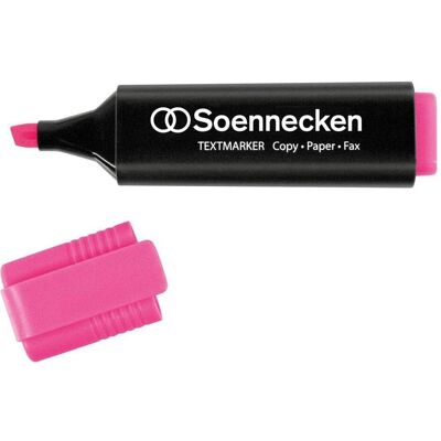 Soennecken, Marker, Textmarker Strichstärke: 2-5 mm Schreibfarbe: rosa (1x) Soennecken, Marker, Textmarker Strichstärke: 2-5 mm Schreibfarbe: rosa (1x)