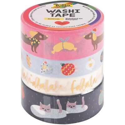 Folia, Washi Tape, W'Washi-Tape 4er Hotfoil Falal Folia, Washi Tape, W'Washi-Tape 4er Hotfoil Falal