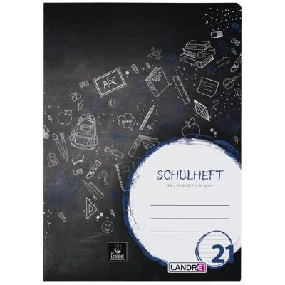 Landré, Heft + Block, A4 2fach rückendrahtgeheftetes Schulheft (A4, Liniert, Harter Einband) Landré, Heft + Block, A4 2fach rückendrahtgeheftetes Schulheft (A4, Liniert, Harter Einband)