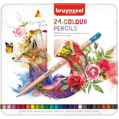 Bruynzeel, Malstifte, Farbstifte Expression Colour Metalletui, 24 Stück (24x) Bruynzeel, Malstifte, Farbstifte Expression Colour Metalletui, 24 Stück (24x)