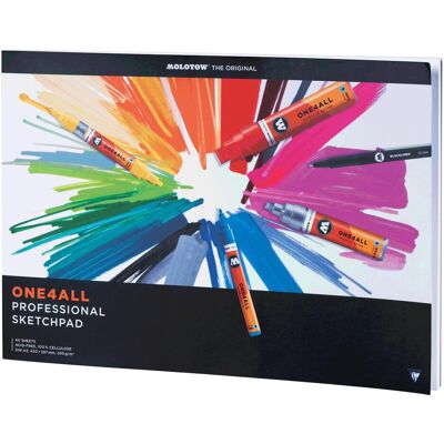 Molotow, Heft + Block, Professional Sketchpad One4All A3 hoch 205 g/qm 40 Blatt (A3) Molotow, Heft + Block, Professional Sketchpad One4All A3 hoch 205 g/qm 40 Blatt (A3)