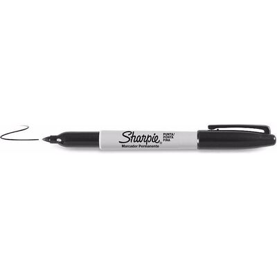 Sharpie, Marker, Permanent-Marker 0.9 mm Rundspitze, Fein, Schwarz (12x) Sharpie, Marker, Permanent-Marker 0.9 mm Rundspitze, Fein, Schwarz (12x)