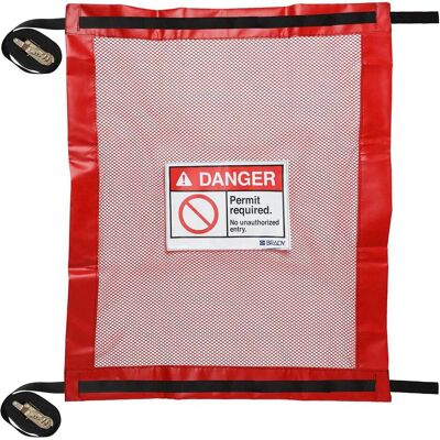 Brady, Etiketten, Set mit verschliessbaren Schachtabdeckungen, PVC-beschichtetes Polyester, Rot, Genehmigung er Brady, Etiketten, Set mit verschliessbaren Schachtabdeckungen, PVC-beschichtetes Polyester, Rot, Genehmigung er