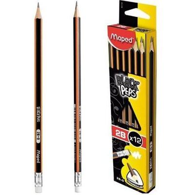 Maped, Bleistift, Blackpeps 2B Bleistift mit Radiergummi (12 Stück) (2B, 12x) Maped, Bleistift, Blackpeps 2B Bleistift mit Radiergummi (12 Stück) (2B, 12x)