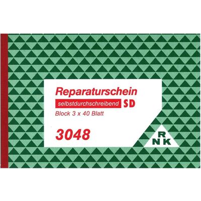 Rnk, Formular, Reparatur-Block A6 3048 Rnk, Formular, Reparatur-Block A6 3048