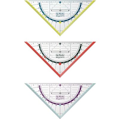 Herlitz, Lineal, Geometriedreieck 16 cm sort. (16 cm, Kunststoff) Herlitz, Lineal, Geometriedreieck 16 cm sort. (16 cm, Kunststoff)
