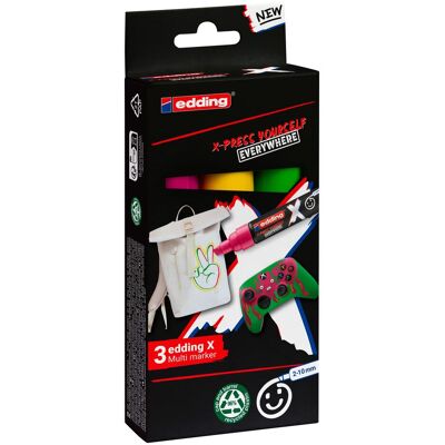 Edding, Marker, 6900 X Multimarker 3er-Set (3x) Edding, Marker, 6900 X Multimarker 3er-Set (3x)