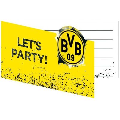 Magni, Grusskarte + Briefpapier, 9908534 - Einladungskarten BVB, 8 Stück, mit Umschlag, 13,9 x 8 cm, Borussia Dortmund, Fussbal (8 Stk.) Magni, Grusskarte + Briefpapier, 9908534 - Einladungskarten BVB, 8 Stück, mit Umschlag, 13,9 x 8 cm, Borussia Dortmund, Fussbal (8 Stk.)