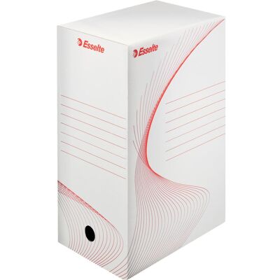 Dymo Dokumentenablage, Esselte Archivbox, Rückenbreite: 150 mm, weiße Wellpappe, mit Linienaufdruck als Organizer (A4) Dymo Dokumentenablage, Esselte Archivbox, Rückenbreite: 150 mm, weiße Wellpappe, mit Linienaufdruck als Organizer (A4)