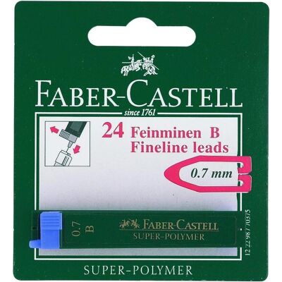 Faber-Castell, Bleistiftminen, Feinminen (24 Stk., 0.70 mm, B) Faber-Castell, Bleistiftminen, Feinminen (24 Stk., 0.70 mm, B)