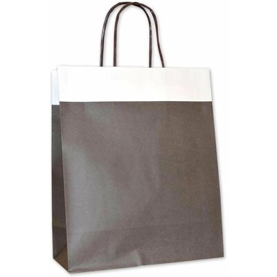 Elco, Geschenkverpackung, Tragetasche braun/silber 220x100x270mm (25x) Elco, Geschenkverpackung, Tragetasche braun/silber 220x100x270mm (25x)