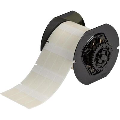 Brady, Etikettenrolle, B33-73-417, selbstlaminierendes Vinyl, Weiss/Transparent, 19.05 x 12.70(44.45) mm, permanent Brady, Etikettenrolle, B33-73-417, selbstlaminierendes Vinyl, Weiss/Transparent, 19.05 x 12.70(44.45) mm, permanent