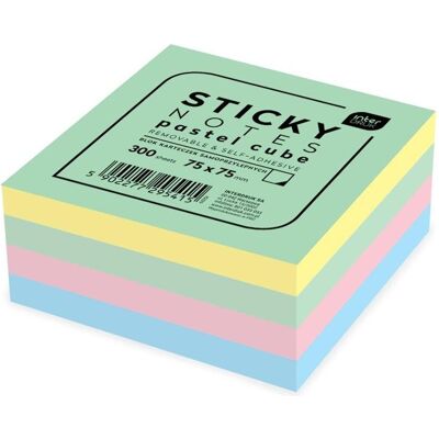 Interdruk, Haftnotiz, Selbstklebende Notizzettel Pastell 75x75mm 300K (75 x 75 mm) Interdruk, Haftnotiz, Selbstklebende Notizzettel Pastell 75x75mm 300K (75 x 75 mm)