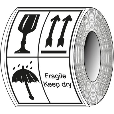 Brady, Etiketten, STE14, B-7610, Verpackungsetiketten - Fragile (Englischer Text), Papier, matt, Schwarz auf W Brady, Etiketten, STE14, B-7610, Verpackungsetiketten - Fragile (Englischer Text), Papier, matt, Schwarz auf W