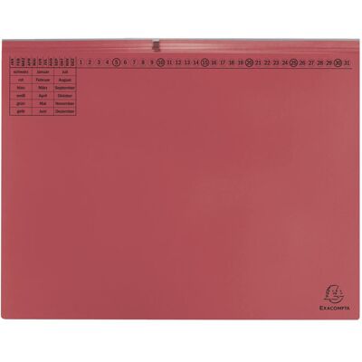 Exacompta, Mappe, 25 Hängehefter Exaflex Karton rot 2 x Amtsheftung (A4, 25x) Exacompta, Mappe, 25 Hängehefter Exaflex Karton rot 2 x Amtsheftung (A4, 25x)