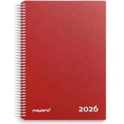 Mayland-Burde, Kalender, Timekalender rød PP-plast 2026 Mayland-Burde, Kalender, Timekalender rød PP-plast 2026
