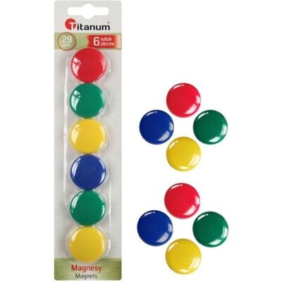 Titanum, Magnet, Magnete für Tafeln 29mm 6 Stk Titanum, Magnet, Magnete für Tafeln 29mm 6 Stk