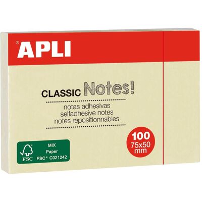 Apli, Haftnotiz, Standard (75 x 50 mm) Apli, Haftnotiz, Standard (75 x 50 mm)
